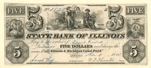State Bank of Illinois - Obsolete Banknote